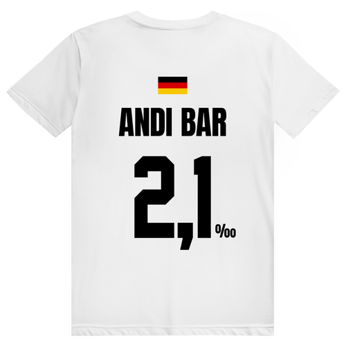 Andi Bar - Sauftrikot Deutschland Trikot - Premium Bio Unisex (Rückendruck) T-Shirt