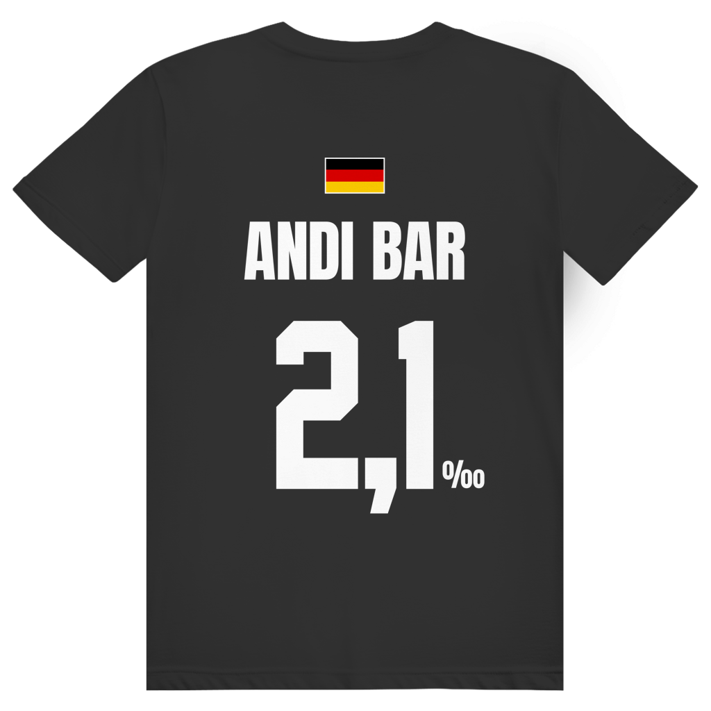 Andi Bar - Sauftrikot Deutschland Trikot - Premium Bio Unisex (Rückendruck) T-Shirt
