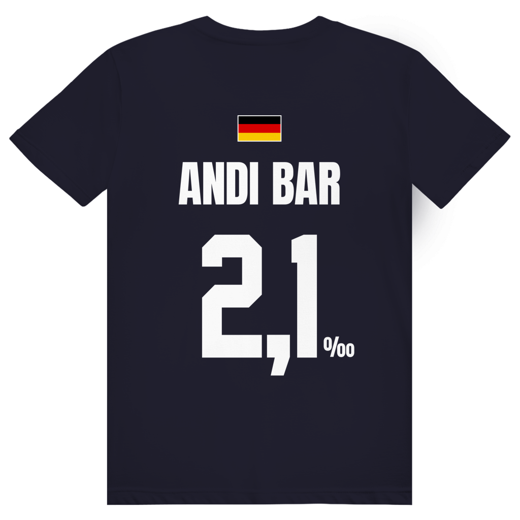Andi Bar - Sauftrikot Deutschland Trikot - Premium Bio Unisex (Rückendruck) T-Shirt