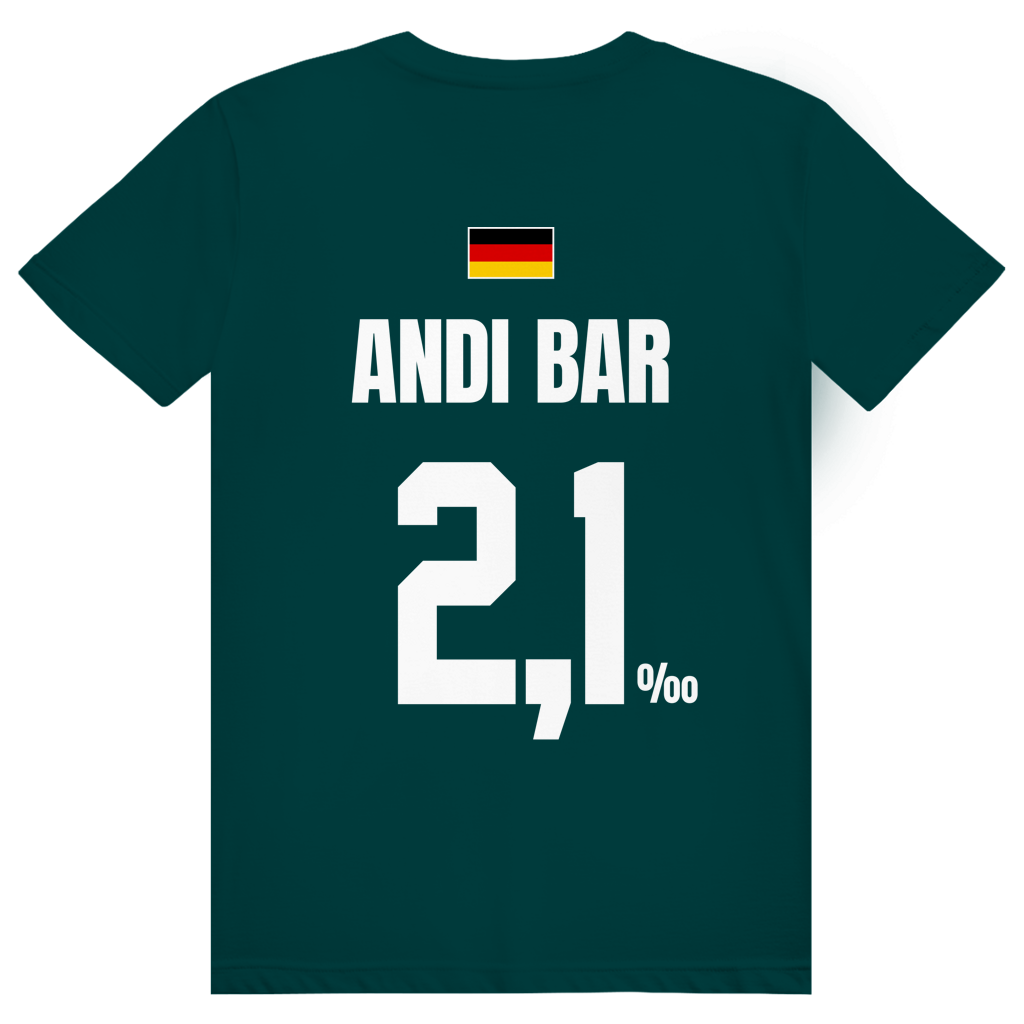 Andi Bar - Sauftrikot Deutschland Trikot - Premium Bio Unisex (Rückendruck) T-Shirt