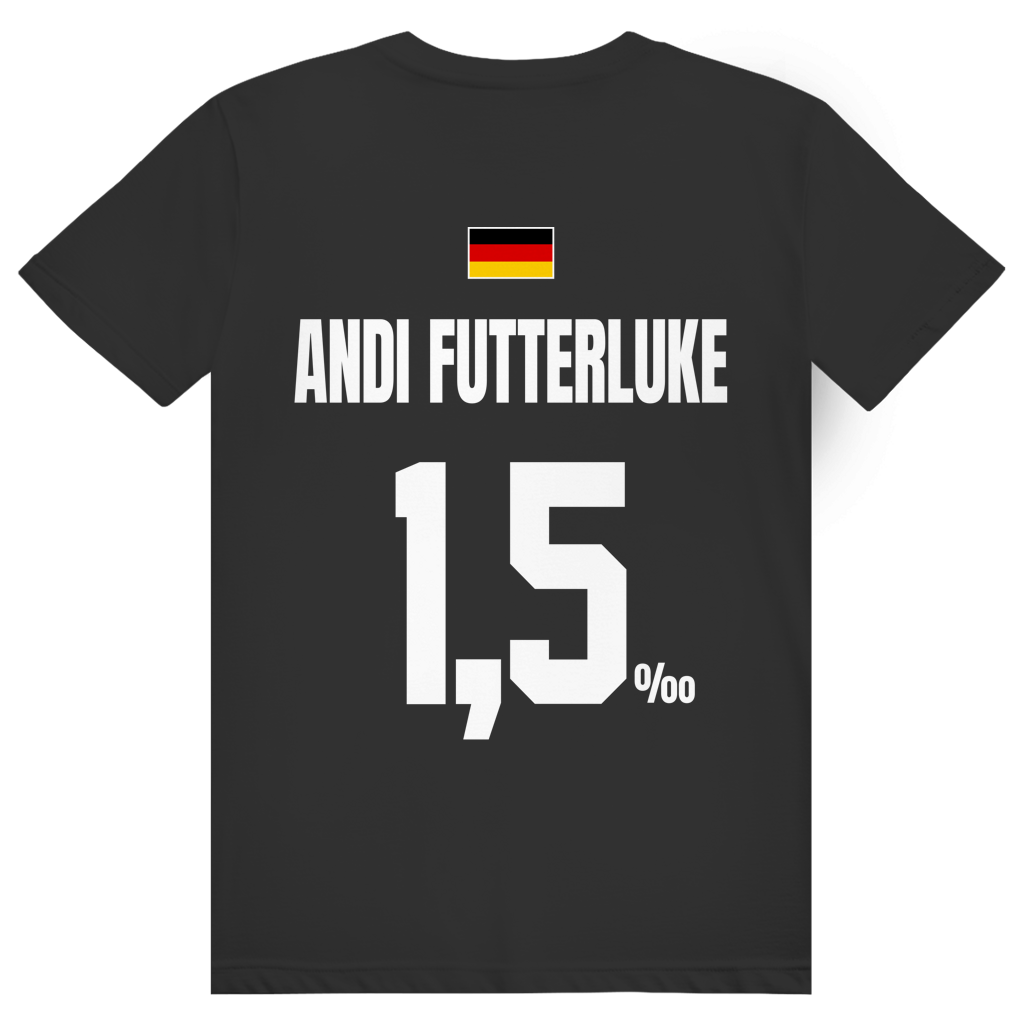 Andi Futterluke - Sauftrikot Deutschland Trikot - Premium Bio Unisex (Rückendruck) T-Shirt