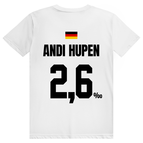 Andi Hupen - Sauftrikot Deutschland Trikot - Premium Bio Unisex (Rückendruck) T-Shirt