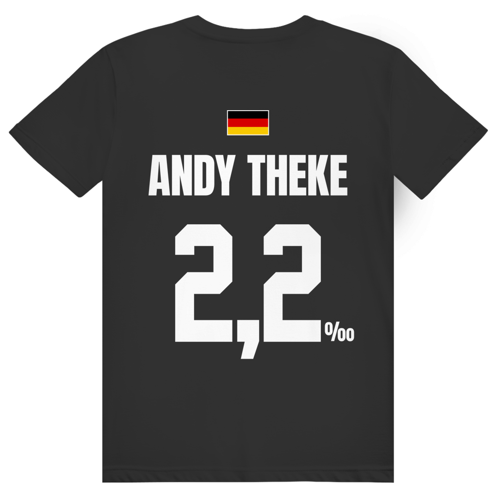 Andy Theke - Sauftrikot Deutschland Trikot - Premium Bio Unisex (Rückendruck) T-Shirt