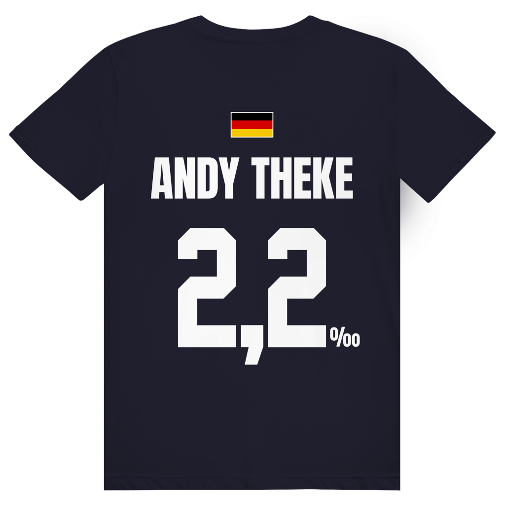 Andy Theke - Sauftrikot Deutschland Trikot - Premium Bio Unisex (Rückendruck) T-Shirt