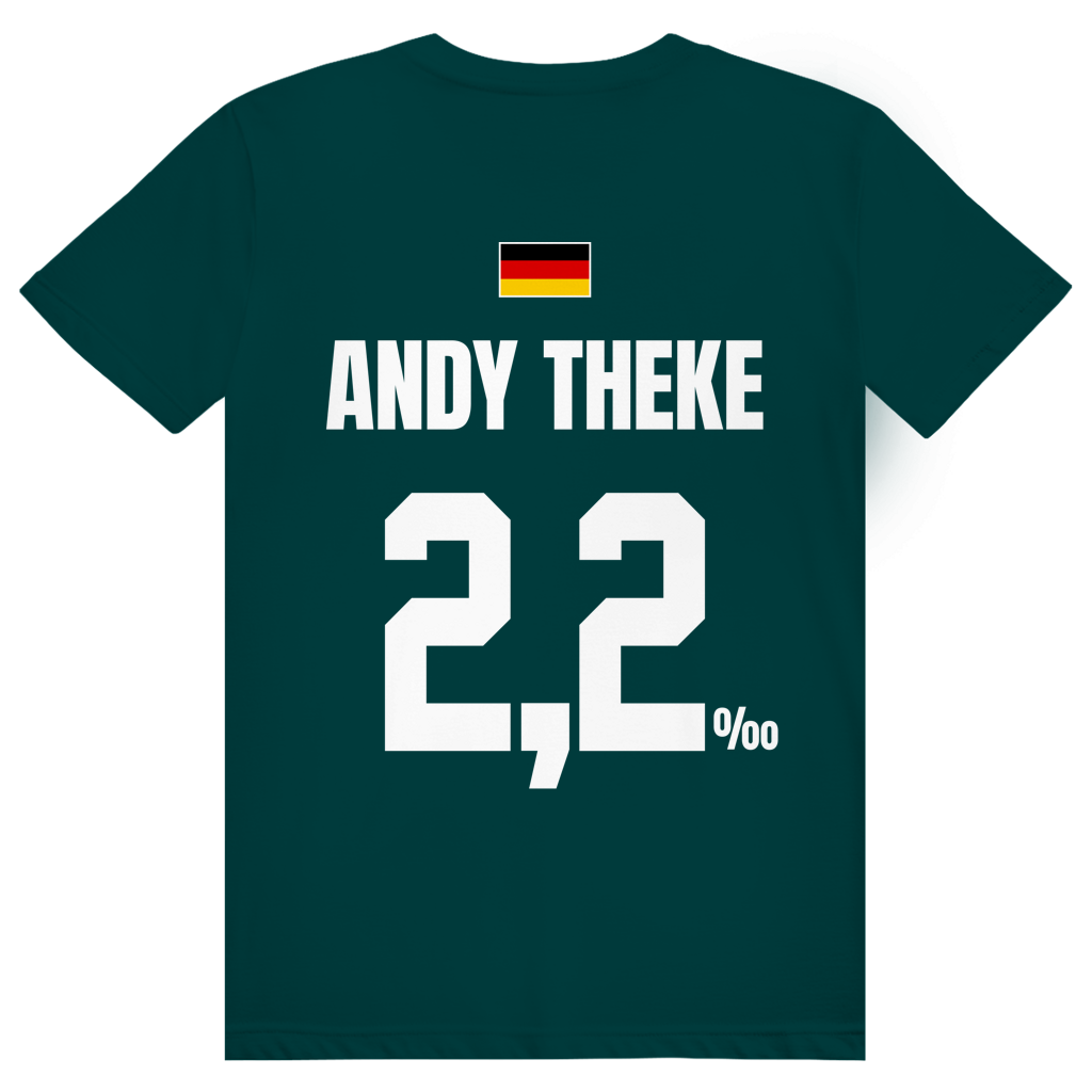 Andy Theke - Sauftrikot Deutschland Trikot - Premium Bio Unisex (Rückendruck) T-Shirt