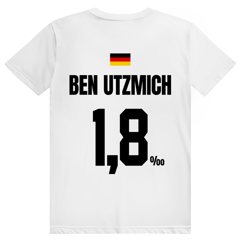 Ben Utzmich - Sauftrikot Deutschland Trikot - Premium Bio Unisex (Rückendruck) T-Shirt