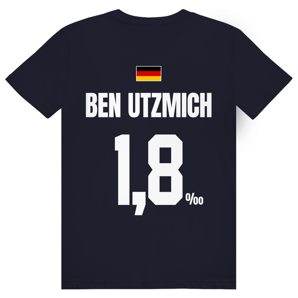 Ben Utzmich - Sauftrikot Deutschland Trikot - Premium Bio Unisex (Rückendruck) T-Shirt