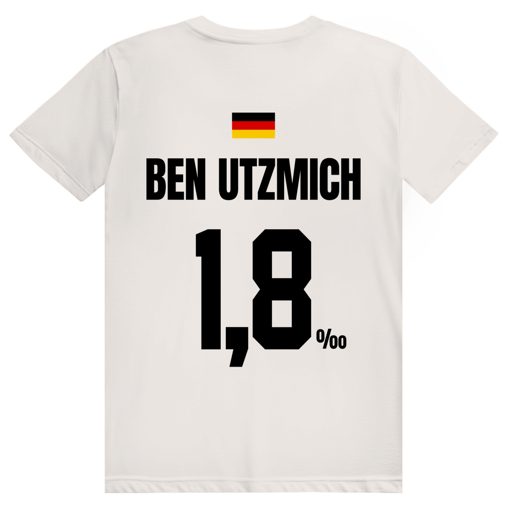 Ben Utzmich - Sauftrikot Deutschland Trikot - Premium Bio Unisex (Rückendruck) T-Shirt