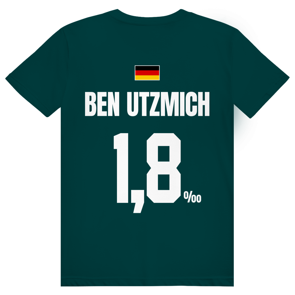 Ben Utzmich - Sauftrikot Deutschland Trikot - Premium Bio Unisex (Rückendruck) T-Shirt
