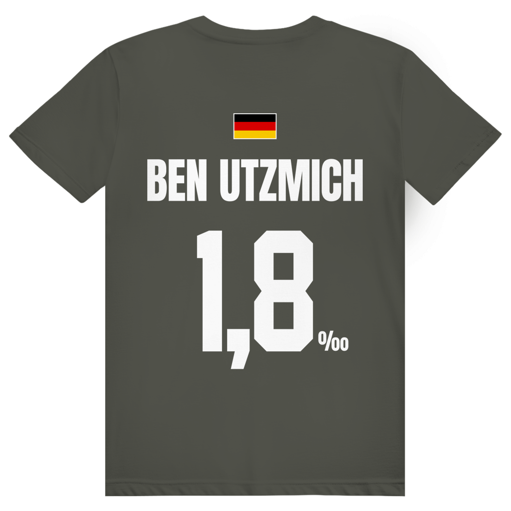 Ben Utzmich - Sauftrikot Deutschland Trikot - Premium Bio Unisex (Rückendruck) T-Shirt