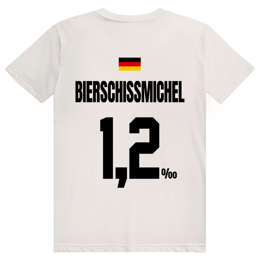 Bierschissmichel - Sauftrikot Deutschland Trikot - Premium Bio Unisex (Rückendruck) T-Shirt