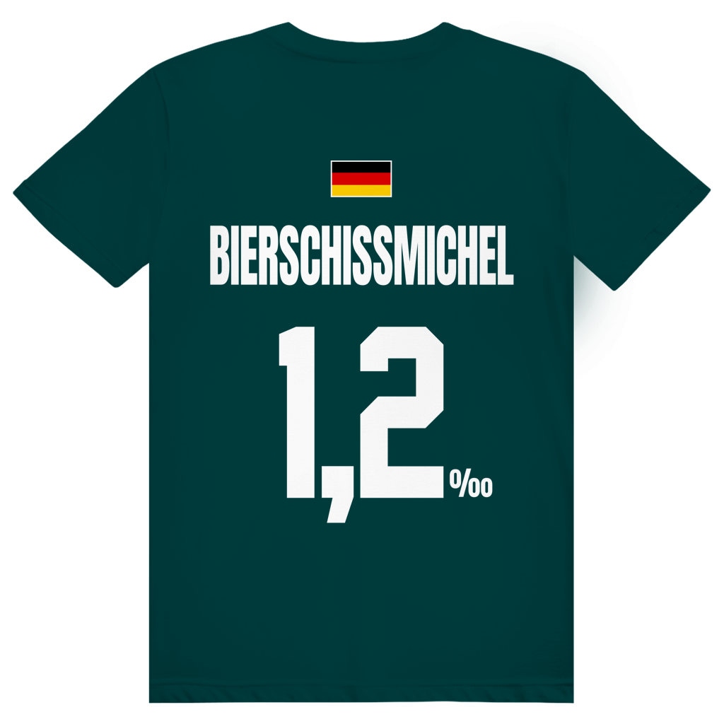 Bierschissmichel - Sauftrikot Deutschland Trikot - Premium Bio Unisex (Rückendruck) T-Shirt