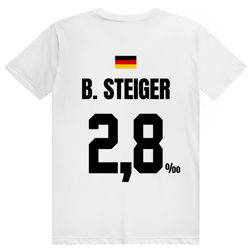 B. Steiger - Sauftrikot Deutschland Trikot - Premium Bio Unisex (Rückendruck) T-Shirt