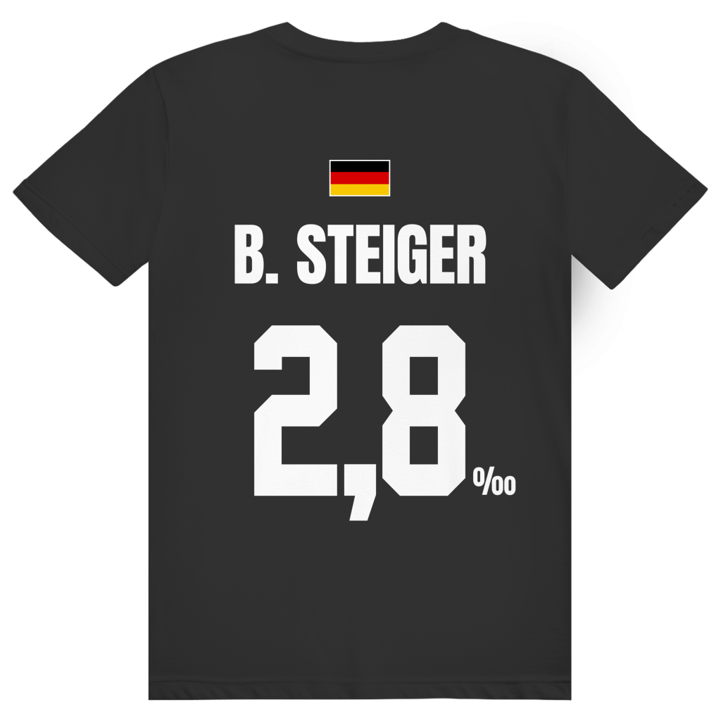 B. Steiger - Sauftrikot Deutschland Trikot - Premium Bio Unisex (Rückendruck) T-Shirt