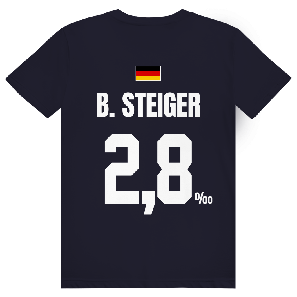 B. Steiger - Sauftrikot Deutschland Trikot - Premium Bio Unisex (Rückendruck) T-Shirt