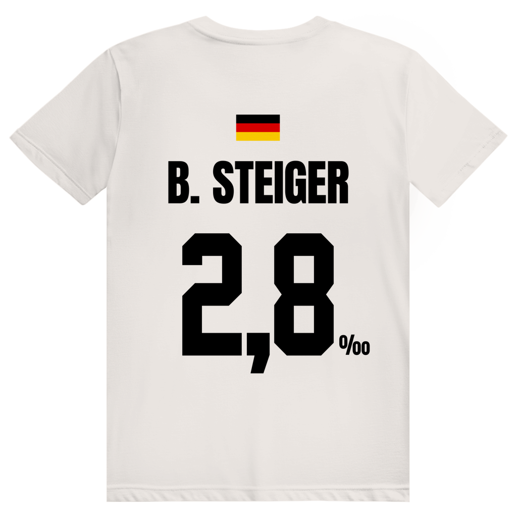 B. Steiger - Sauftrikot Deutschland Trikot - Premium Bio Unisex (Rückendruck) T-Shirt