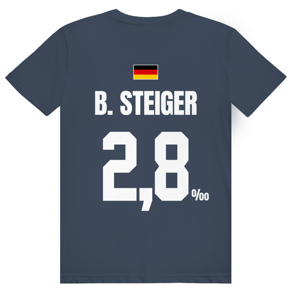 B. Steiger - Sauftrikot Deutschland Trikot - Premium Bio Unisex (Rückendruck) T-Shirt
