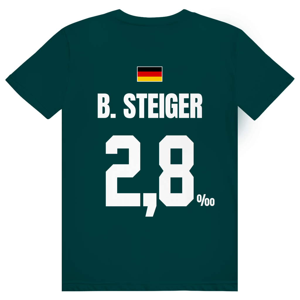 B. Steiger - Sauftrikot Deutschland Trikot - Premium Bio Unisex (Rückendruck) T-Shirt