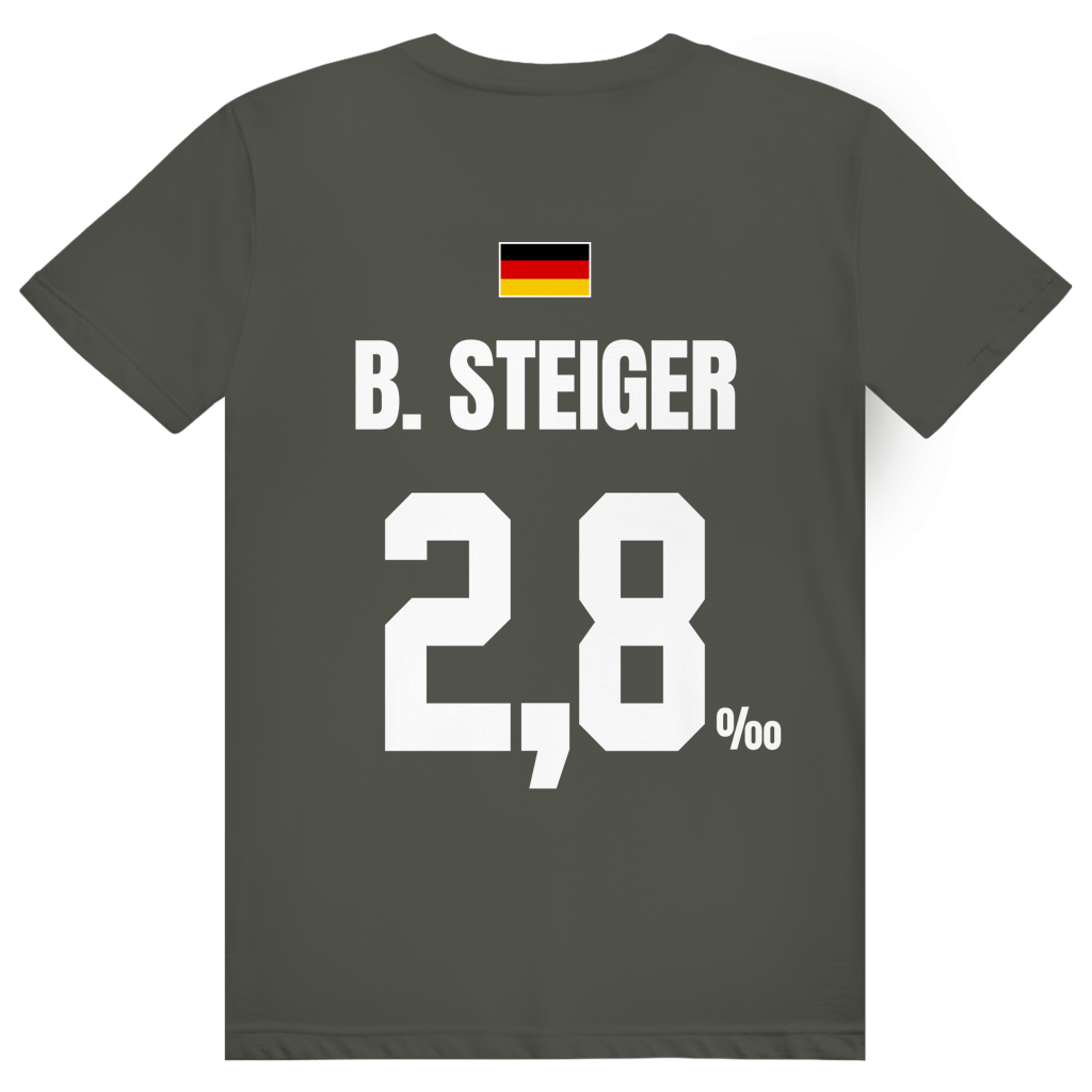B. Steiger - Sauftrikot Deutschland Trikot - Premium Bio Unisex (Rückendruck) T-Shirt