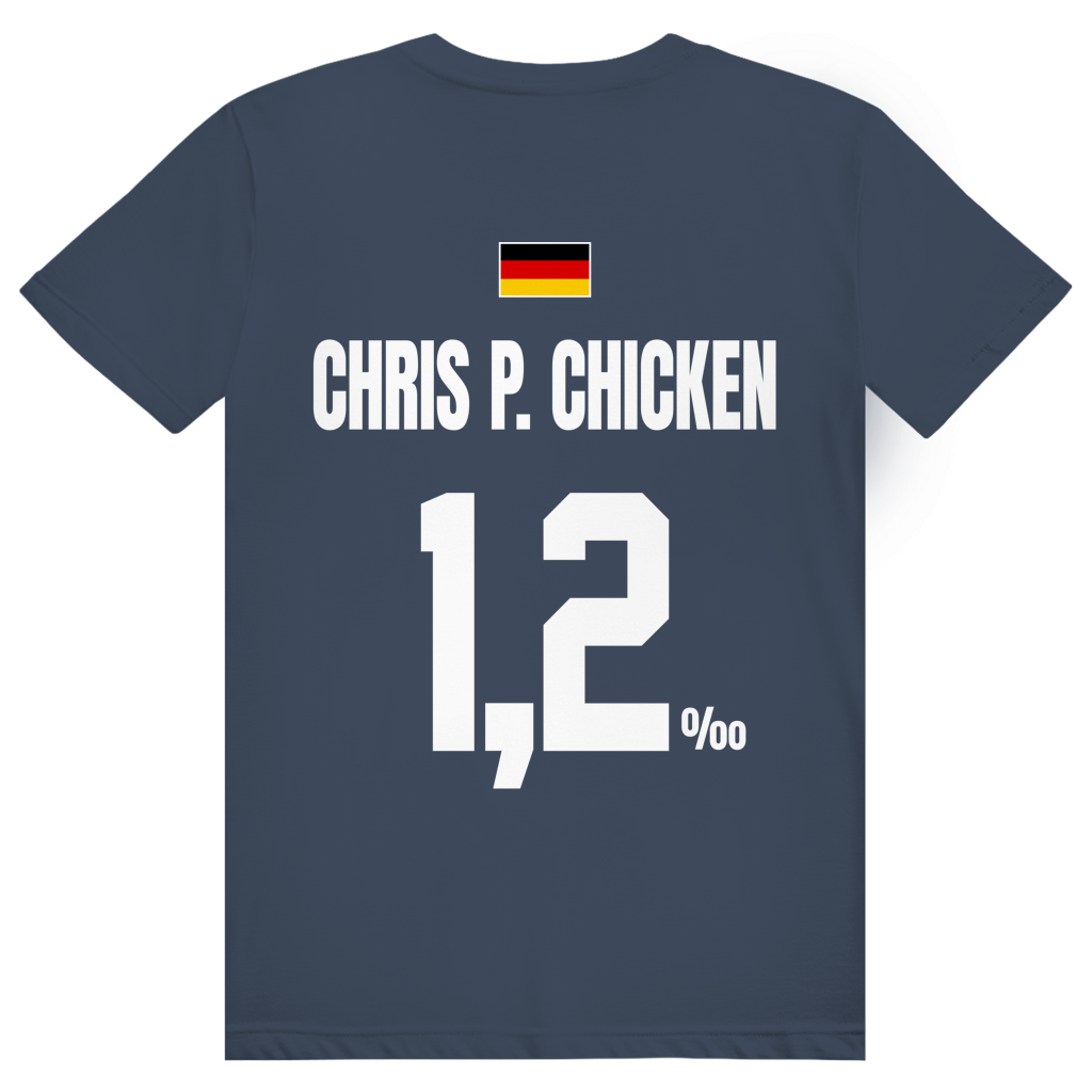 Chris P. Chicken - Sauftrikot Deutschland Trikot - Premium Bio Unisex (Rückendruck) T-Shirt