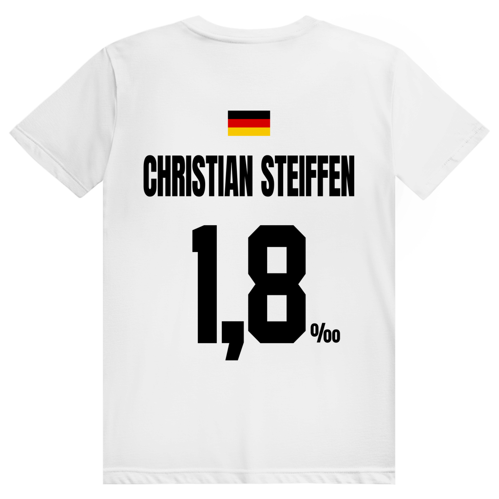 Christian Steiffen - Sauftrikot Deutschland Trikot - Premium Bio Unisex (Rückendruck) T-Shirt