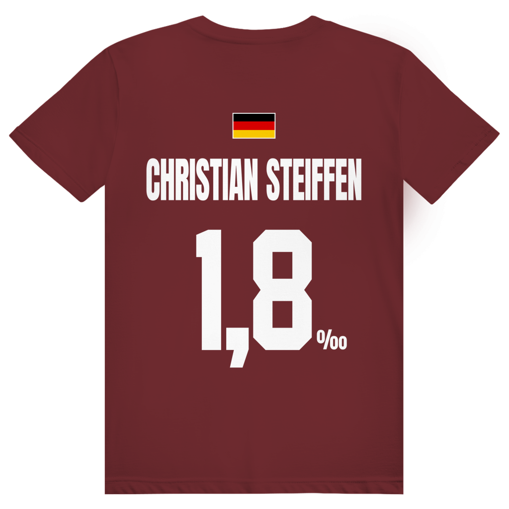 Christian Steiffen - Sauftrikot Deutschland Trikot - Premium Bio Unisex (Rückendruck) T-Shirt