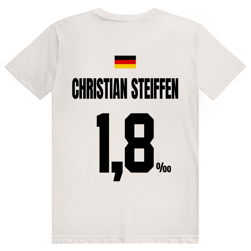 Christian Steiffen - Sauftrikot Deutschland Trikot - Premium Bio Unisex (Rückendruck) T-Shirt