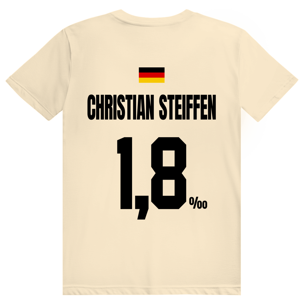 Christian Steiffen - Sauftrikot Deutschland Trikot - Premium Bio Unisex (Rückendruck) T-Shirt