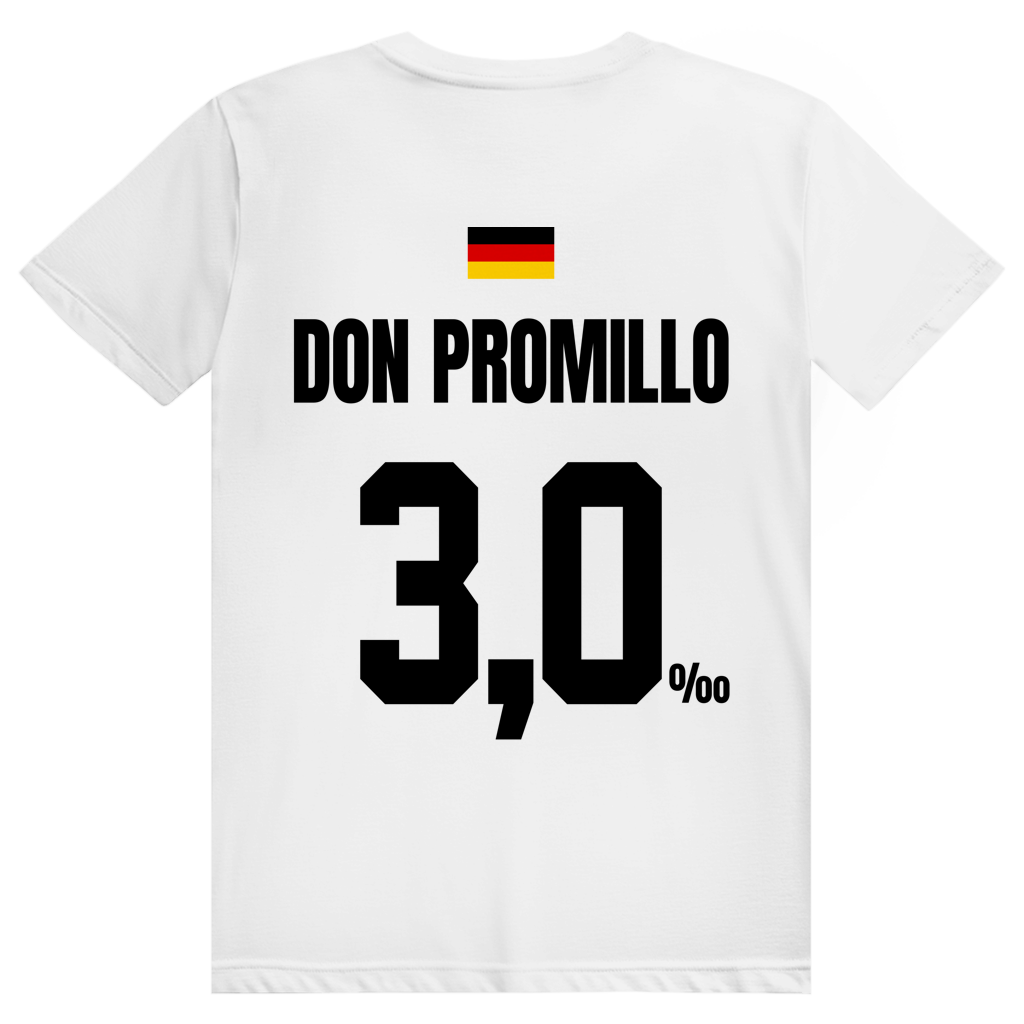 Don Promillo - Sauftrikot Deutschland Trikot - Premium Bio Unisex (Rückendruck) T-Shirt