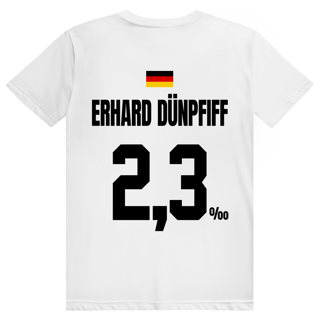 Erhard Dünpfiff - Sauftrikot Deutschland Trikot - Premium Bio Unisex (Rückendruck) T-Shirt
