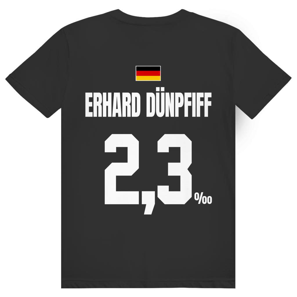 Erhard Dünpfiff - Sauftrikot Deutschland Trikot - Premium Bio Unisex (Rückendruck) T-Shirt