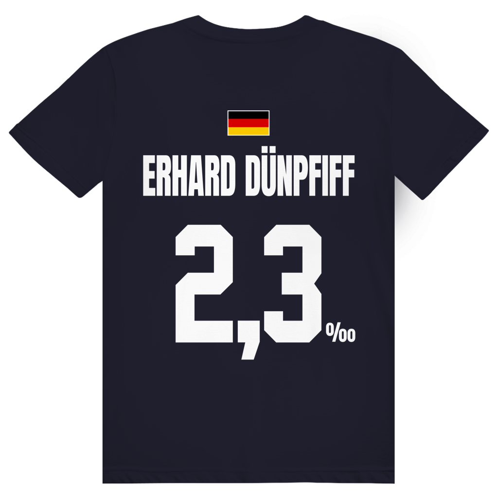 Erhard Dünpfiff - Sauftrikot Deutschland Trikot - Premium Bio Unisex (Rückendruck) T-Shirt