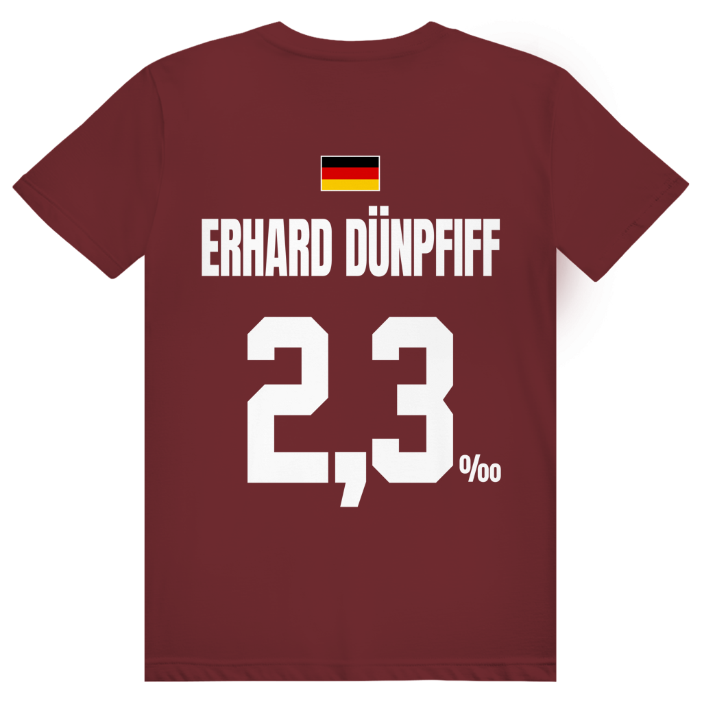 Erhard Dünpfiff - Sauftrikot Deutschland Trikot - Premium Bio Unisex (Rückendruck) T-Shirt