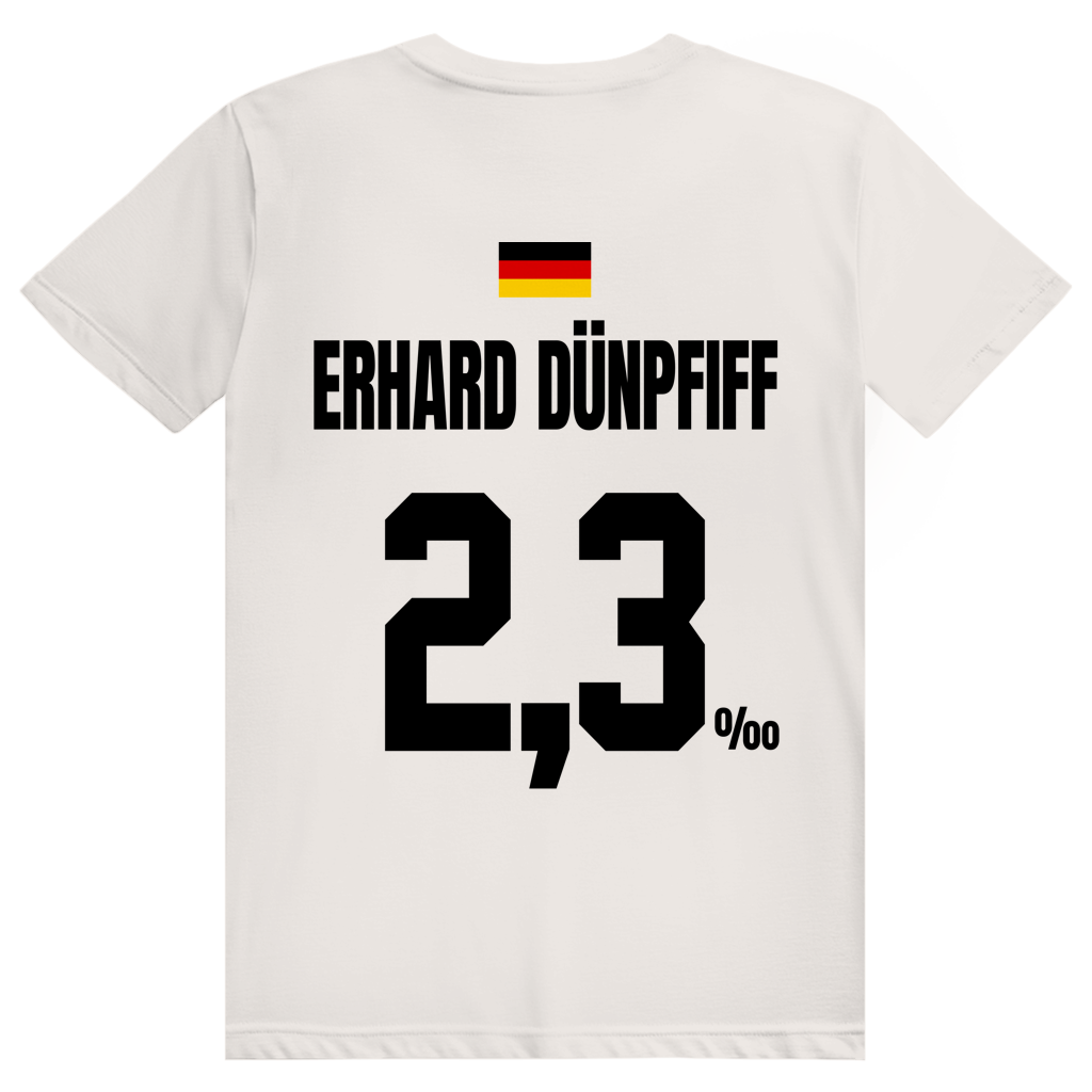 Erhard Dünpfiff - Sauftrikot Deutschland Trikot - Premium Bio Unisex (Rückendruck) T-Shirt