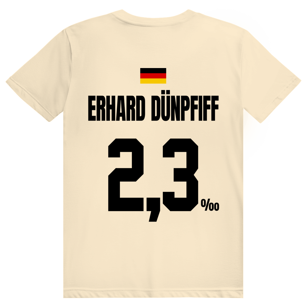 Erhard Dünpfiff - Sauftrikot Deutschland Trikot - Premium Bio Unisex (Rückendruck) T-Shirt