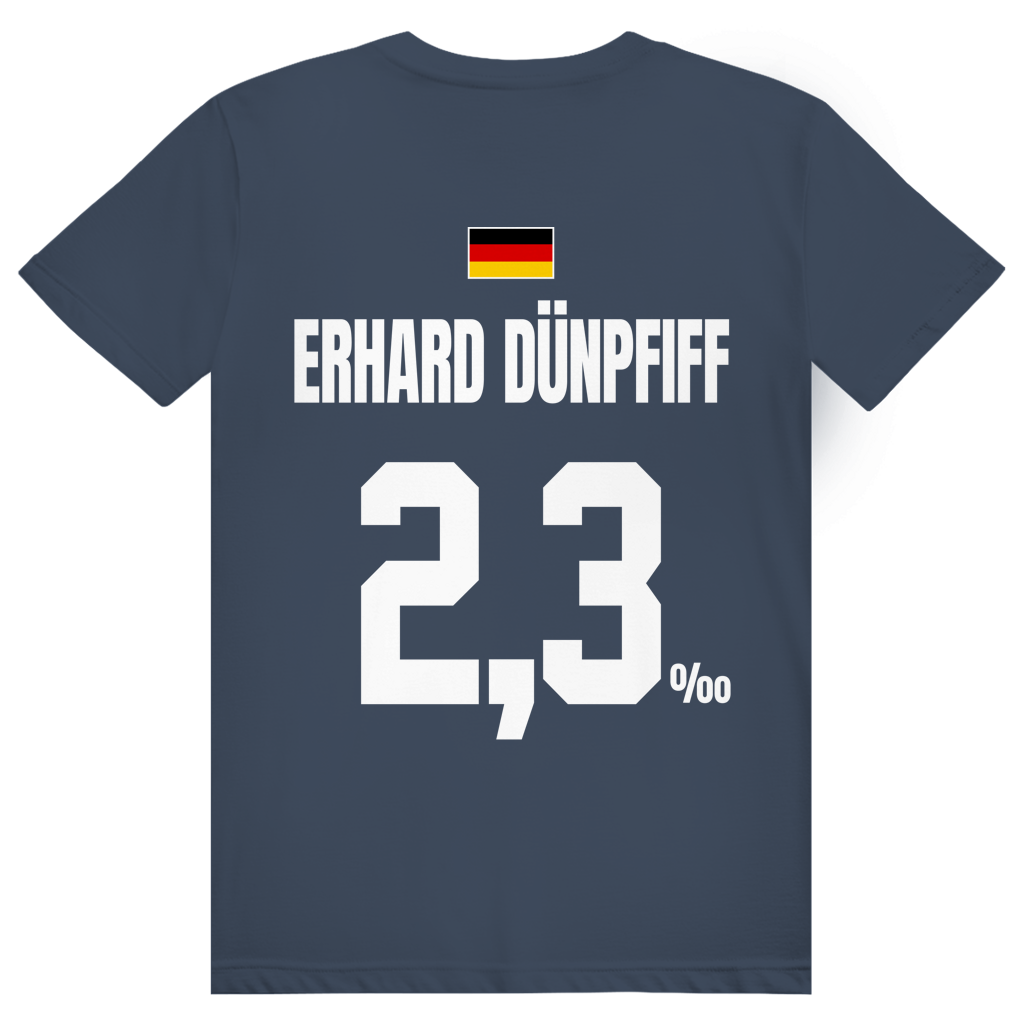Erhard Dünpfiff - Sauftrikot Deutschland Trikot - Premium Bio Unisex (Rückendruck) T-Shirt
