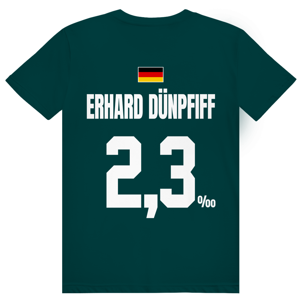 Erhard Dünpfiff - Sauftrikot Deutschland Trikot - Premium Bio Unisex (Rückendruck) T-Shirt