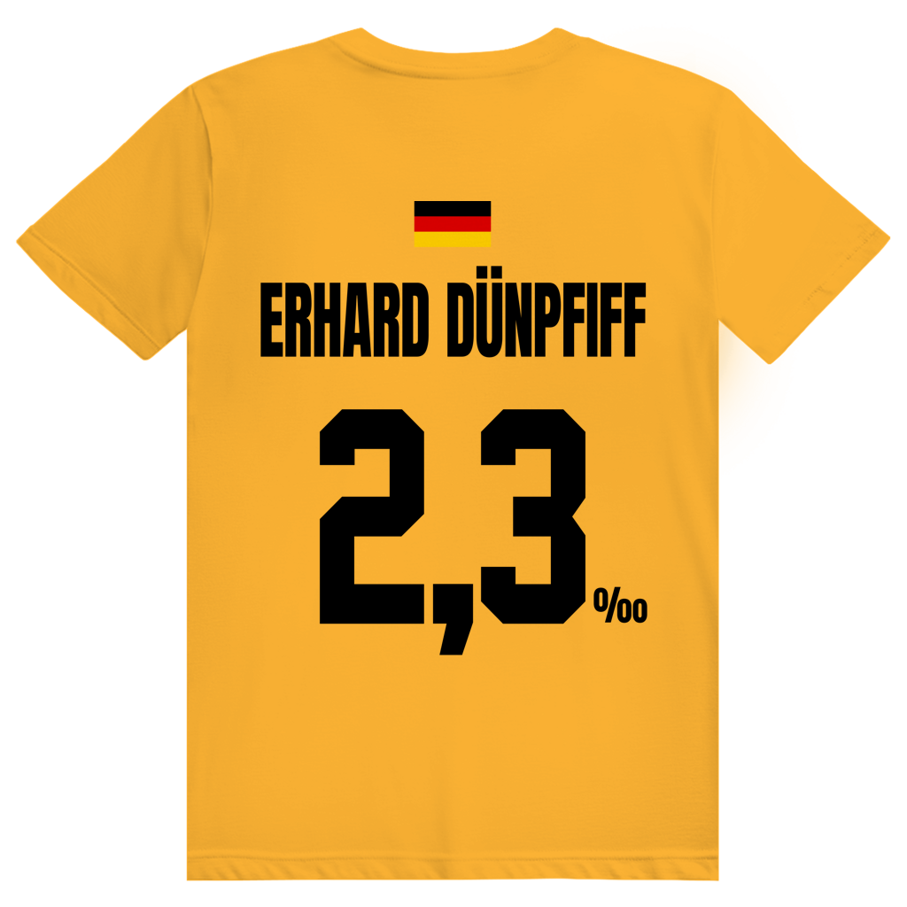 Erhard Dünpfiff - Sauftrikot Deutschland Trikot - Premium Bio Unisex (Rückendruck) T-Shirt