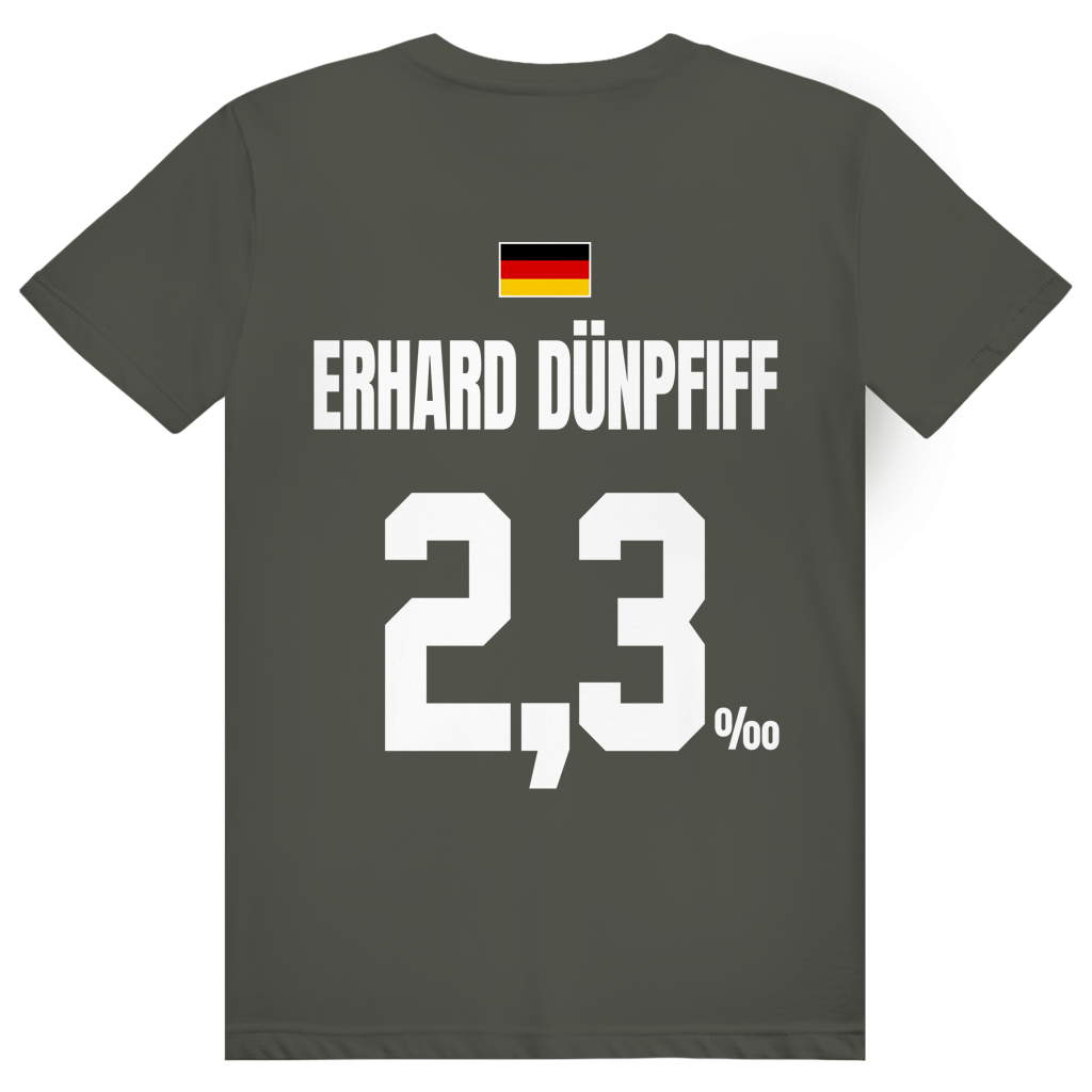 Erhard Dünpfiff - Sauftrikot Deutschland Trikot - Premium Bio Unisex (Rückendruck) T-Shirt