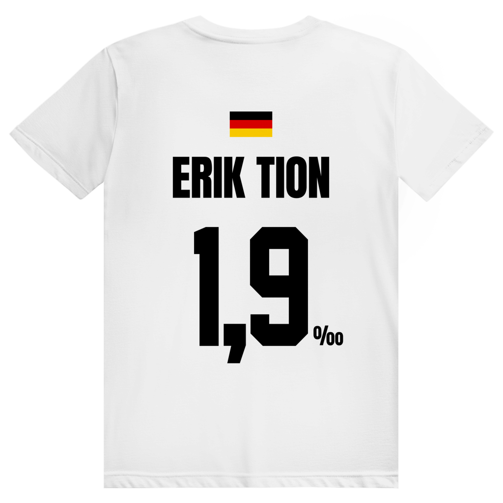 Erik Tion - Sauftrikot Deutschland Trikot - Premium Bio Unisex (Rückendruck) T-Shirt