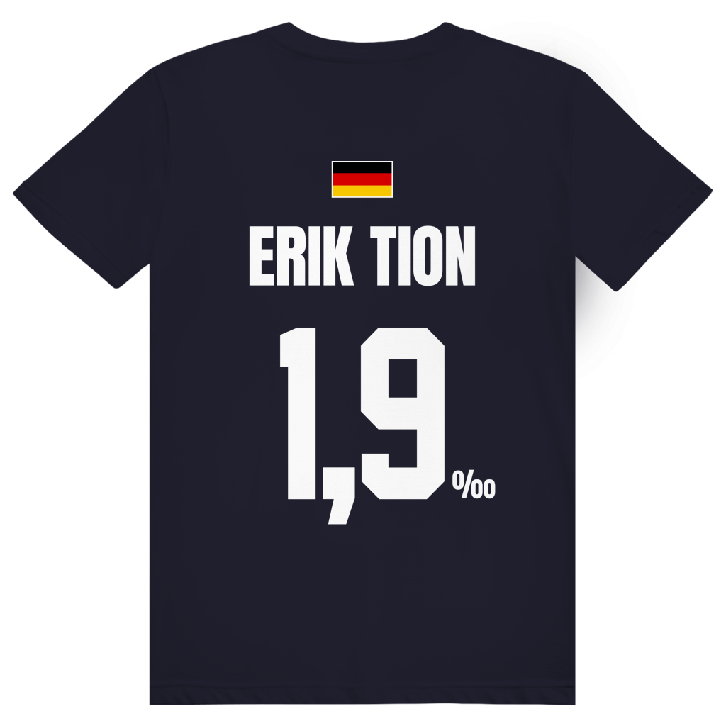 Erik Tion - Sauftrikot Deutschland Trikot - Premium Bio Unisex (Rückendruck) T-Shirt