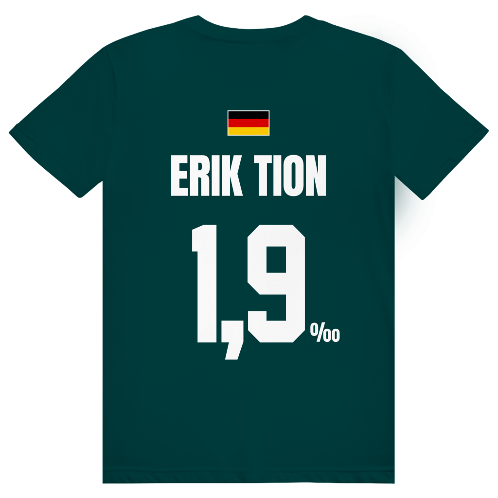 Erik Tion - Sauftrikot Deutschland Trikot - Premium Bio Unisex (Rückendruck) T-Shirt