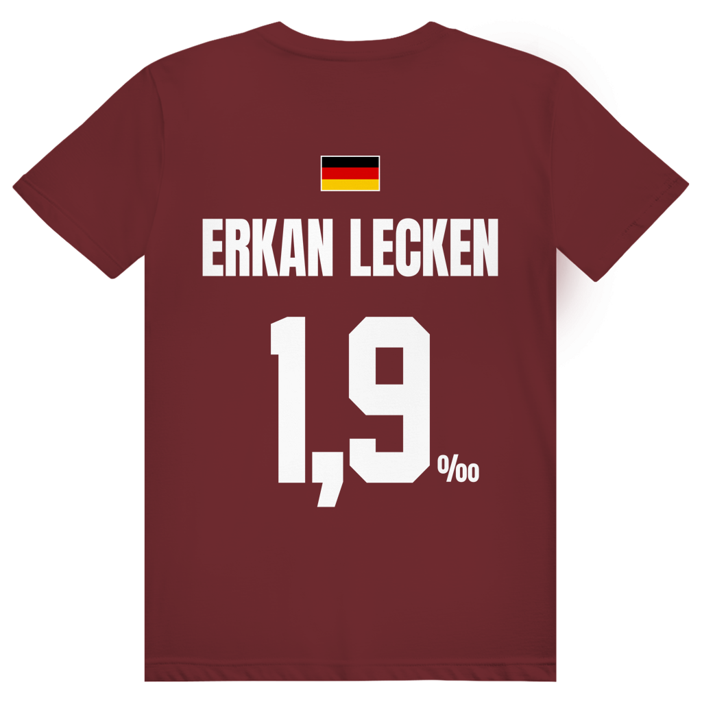 Erkan Lecken - Sauftrikot Deutschland Trikot - Premium Bio Unisex (Rückendruck) T-Shirt