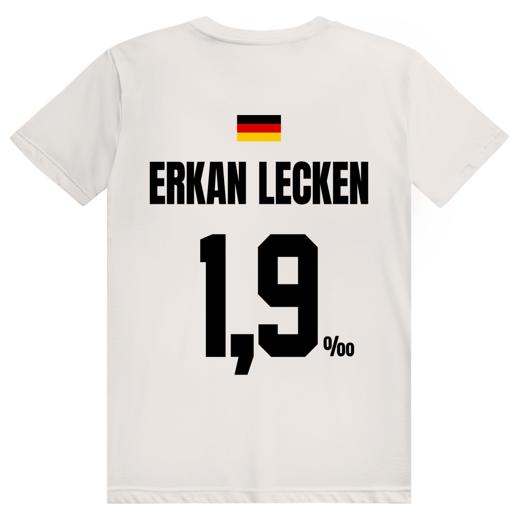 Erkan Lecken - Sauftrikot Deutschland Trikot - Premium Bio Unisex (Rückendruck) T-Shirt