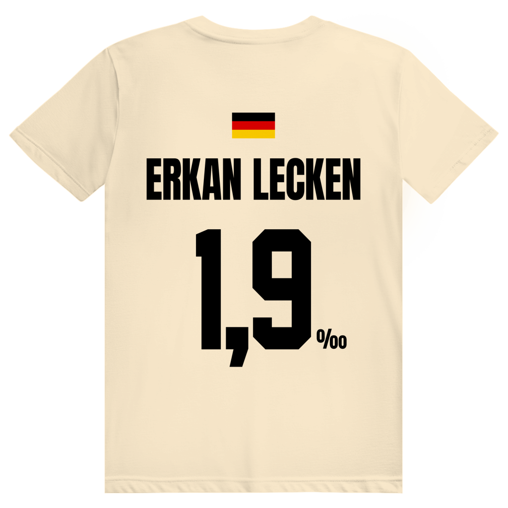 Erkan Lecken - Sauftrikot Deutschland Trikot - Premium Bio Unisex (Rückendruck) T-Shirt
