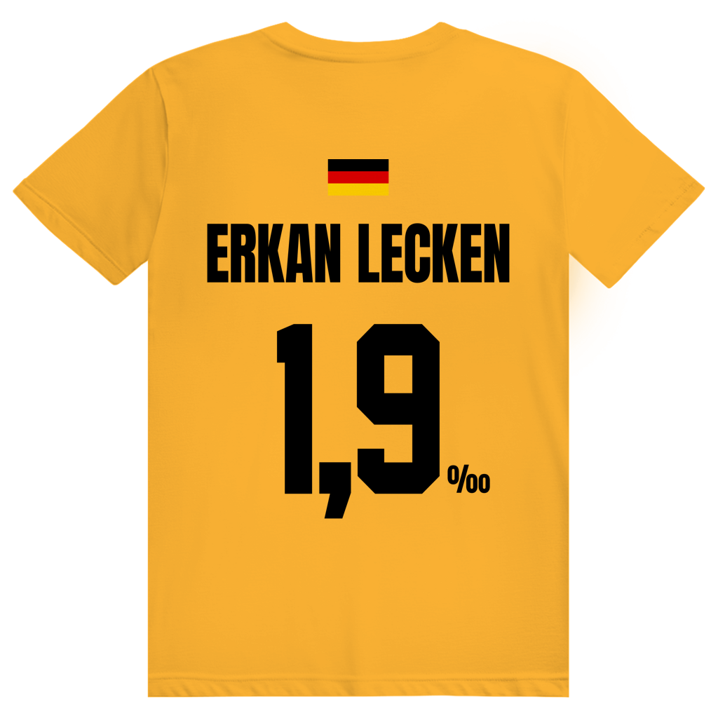 Erkan Lecken - Sauftrikot Deutschland Trikot - Premium Bio Unisex (Rückendruck) T-Shirt