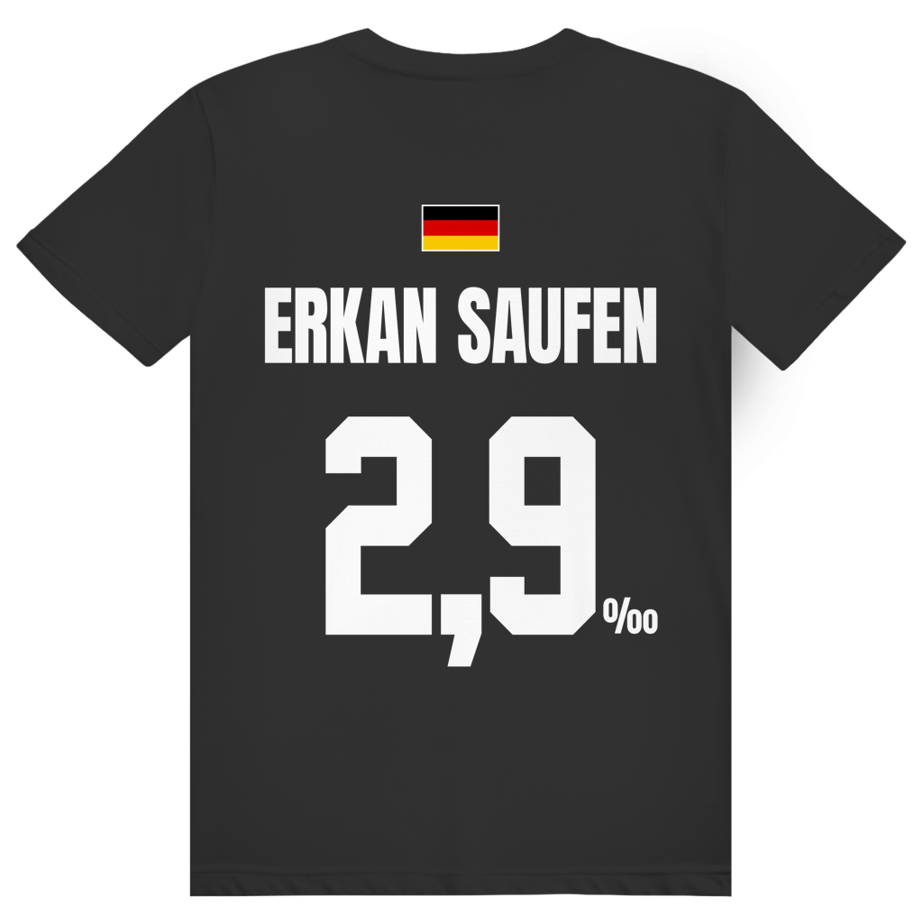 Erkan Saufen - Sauftrikot Deutschland Trikot - Premium Bio Unisex (Rückendruck) T-Shirt