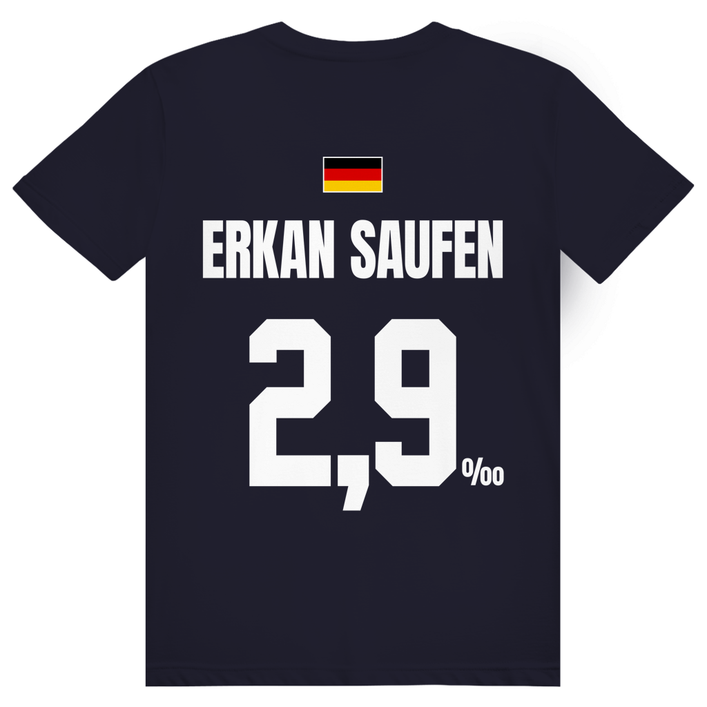 Erkan Saufen - Sauftrikot Deutschland Trikot - Premium Bio Unisex (Rückendruck) T-Shirt