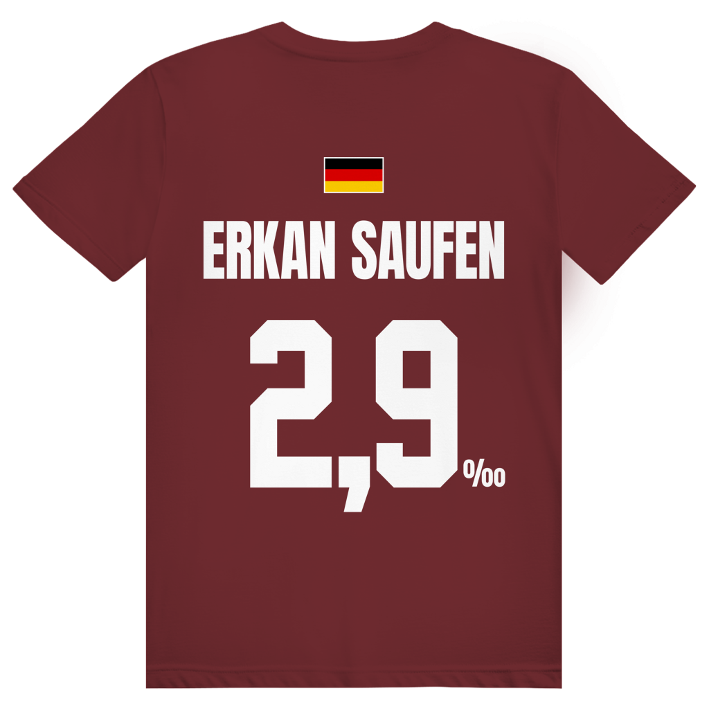 Erkan Saufen - Sauftrikot Deutschland Trikot - Premium Bio Unisex (Rückendruck) T-Shirt