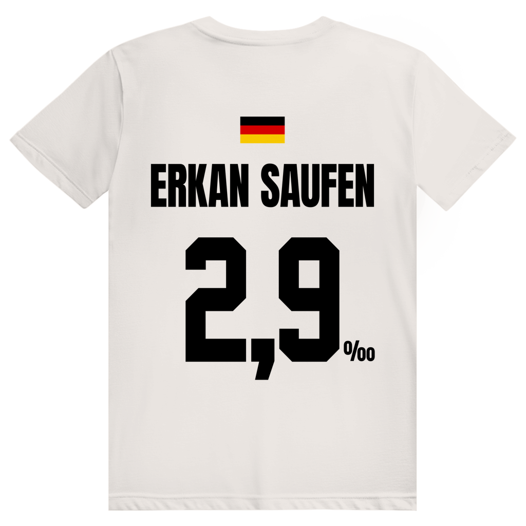 Erkan Saufen - Sauftrikot Deutschland Trikot - Premium Bio Unisex (Rückendruck) T-Shirt